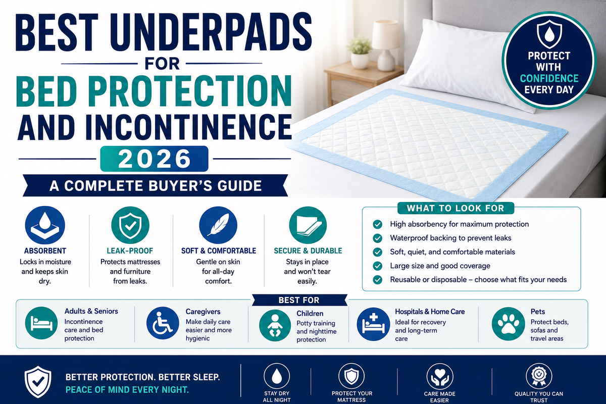 Disposable underpads and bed pads for incontinence protection