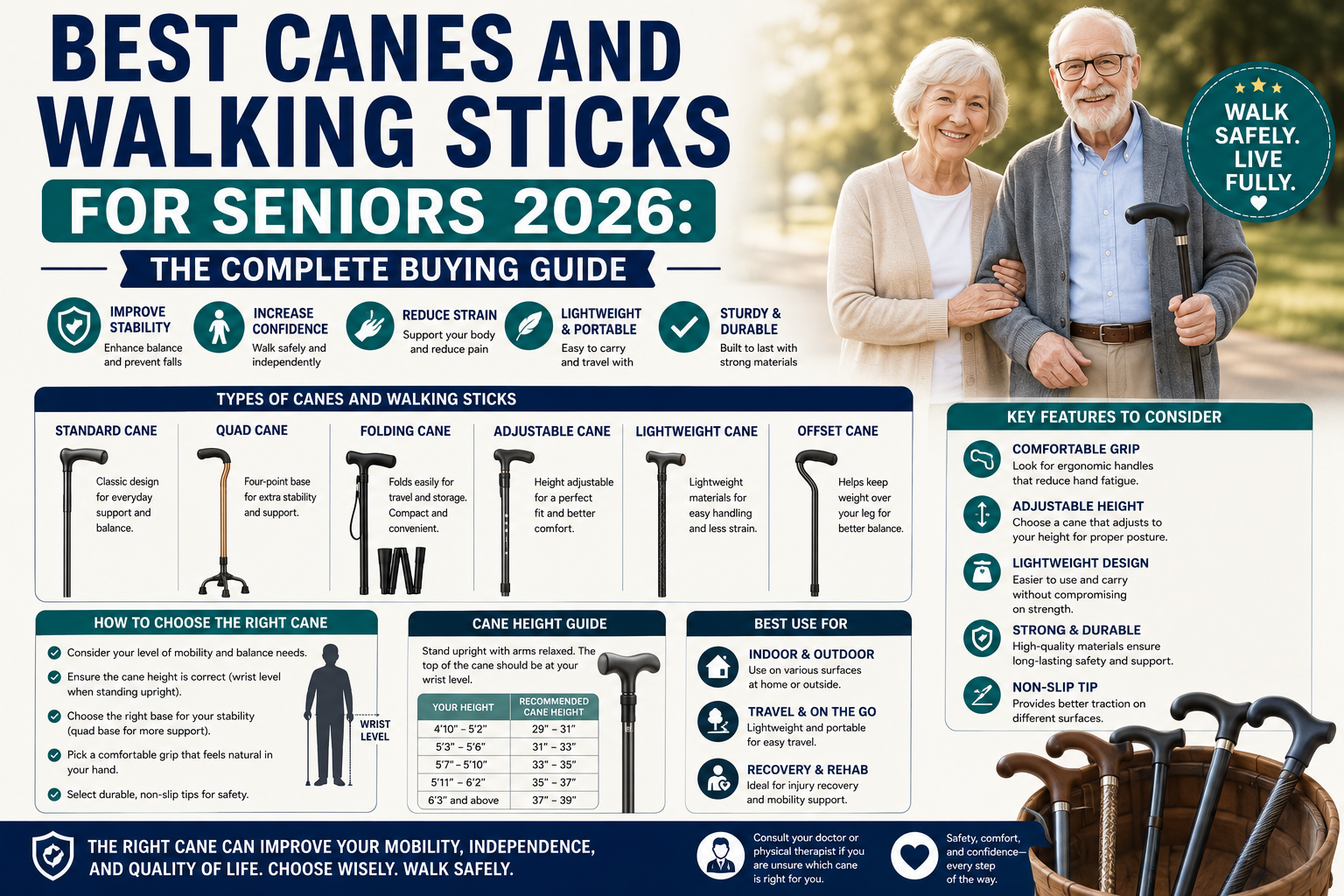 Best Canes and Walking Sticks for Seniors 2026: The Complete Buying Guide