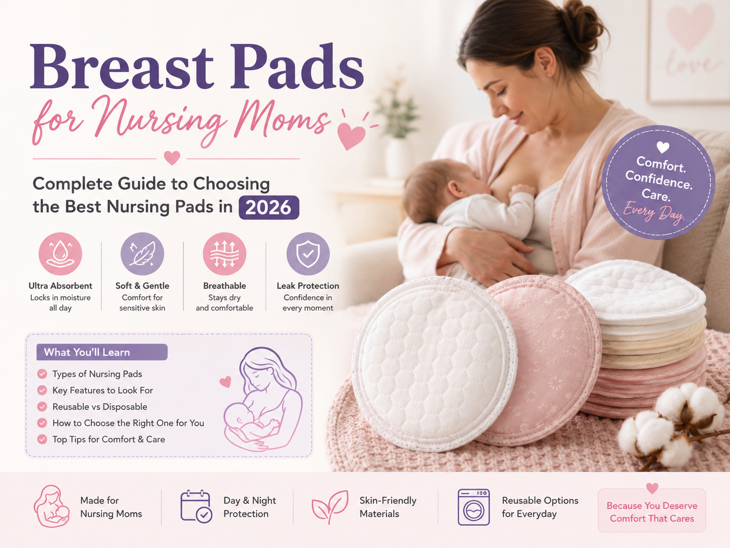 Breast Pads for Nursing Moms: Complete Guide to Choosing the Best Nursing Pads in 2026