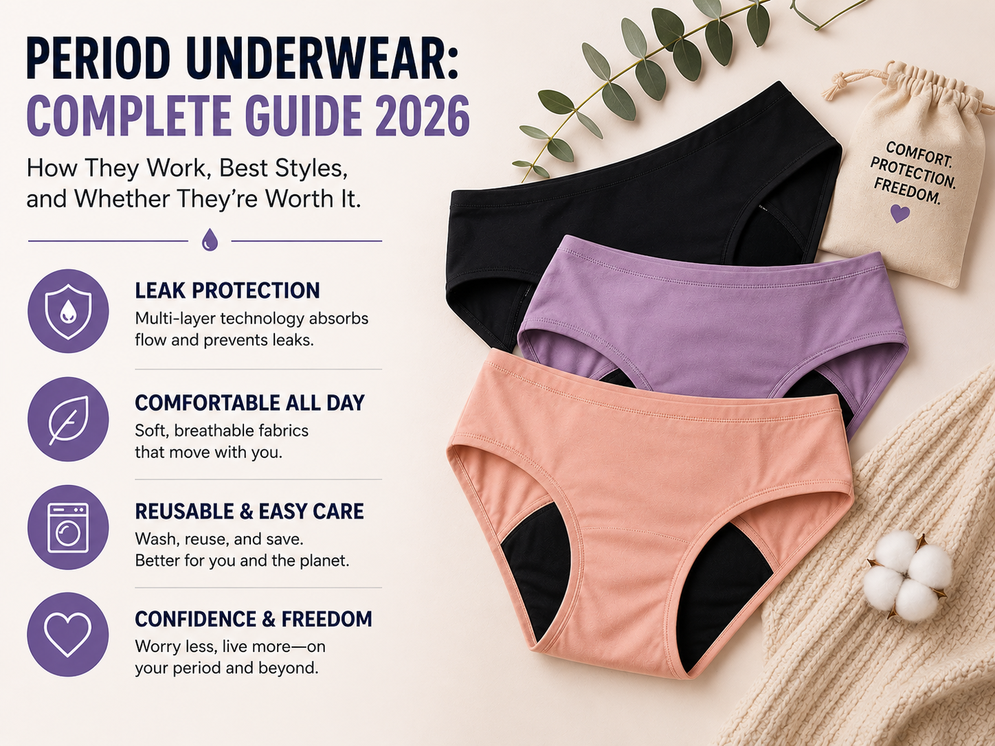 Period Underwear: Complete Guide 2026 — How They Work, Best Styles, and Whether They're Worth It