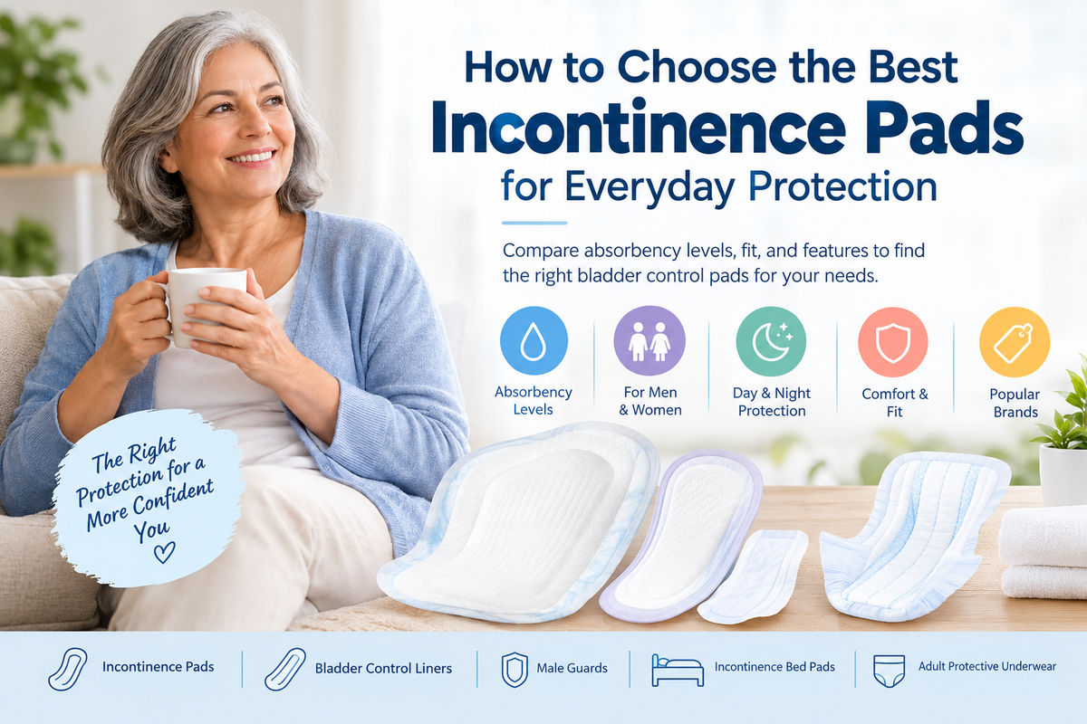 How to choose the best incontinence pads by absorbency, fit, and day or night protection.