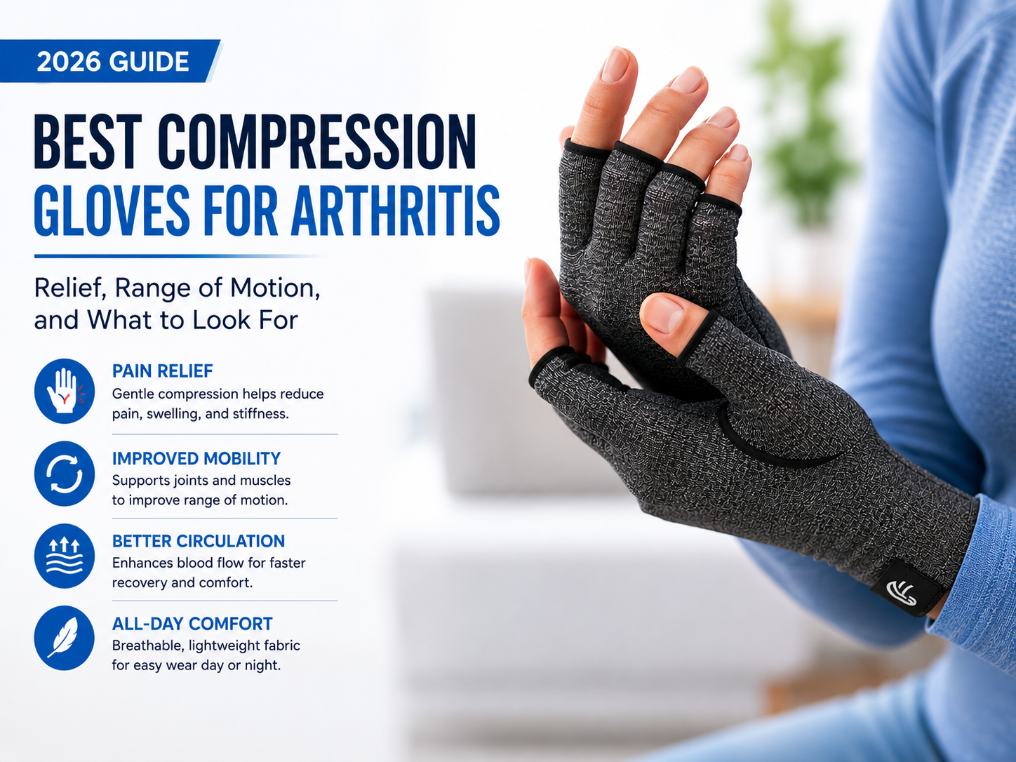 Best Compression Gloves for Arthritis 2026: Relief, Range of Motion, and What to Look For