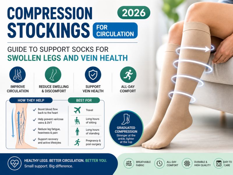 Compression Stockings for Circulation 2026: Guide to Support Socks for Swollen Legs and Vein Health