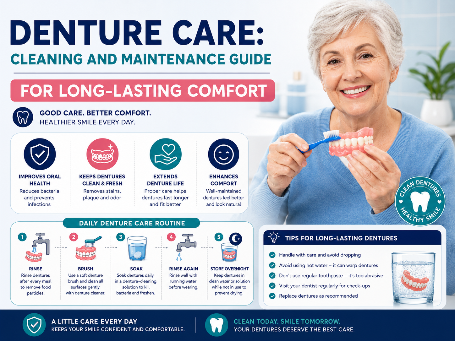 Denture Care: Cleaning and Maintenance Guide for Long-Lasting Comfort
