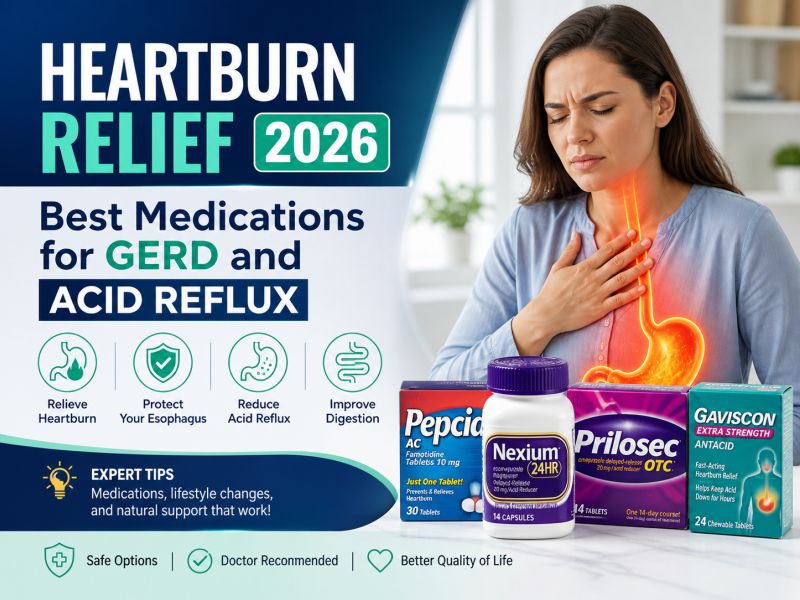 Heartburn Relief 2026: Best Medications for GERD and Acid Reflux