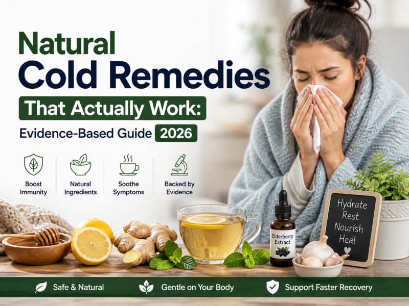 Natural cold remedies including honey, ginger tea, and saline rinse for fast relief — AllCare Store