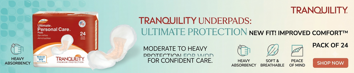 Underpads and bed pads positioned for incontinence bed protection