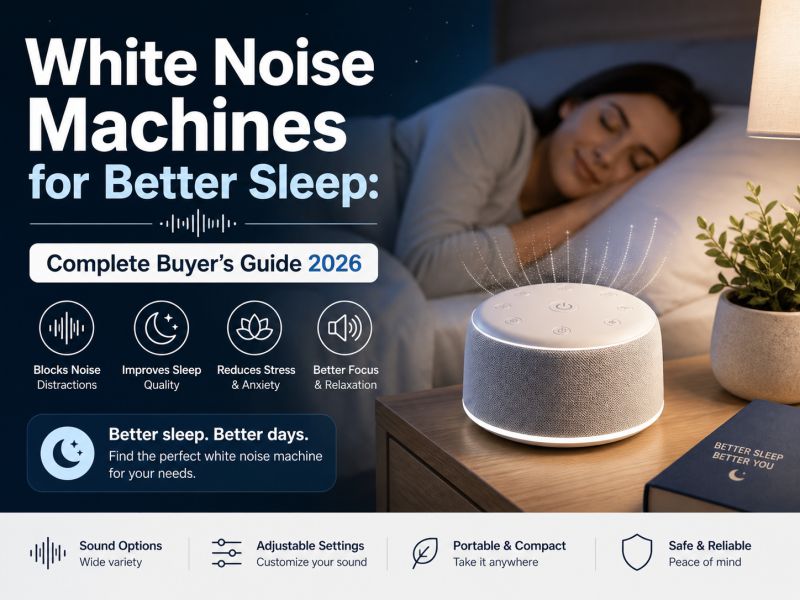 White noise machine on a nightstand for better sleep — AllCare Store