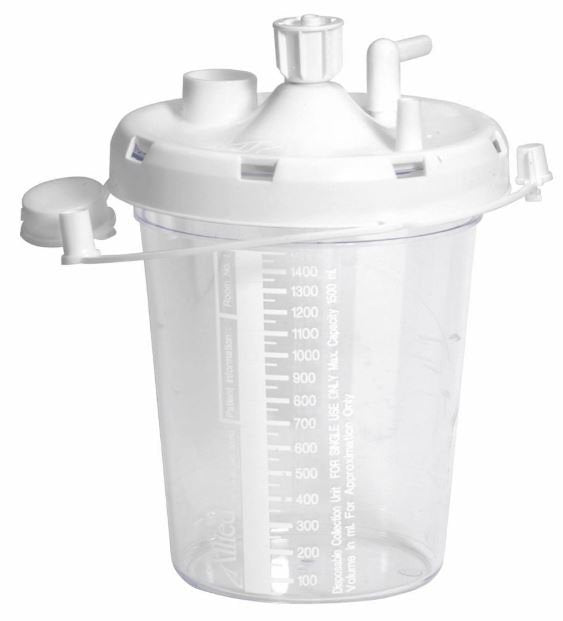Suction Canister Allied 1500 mL Snap-On Lid