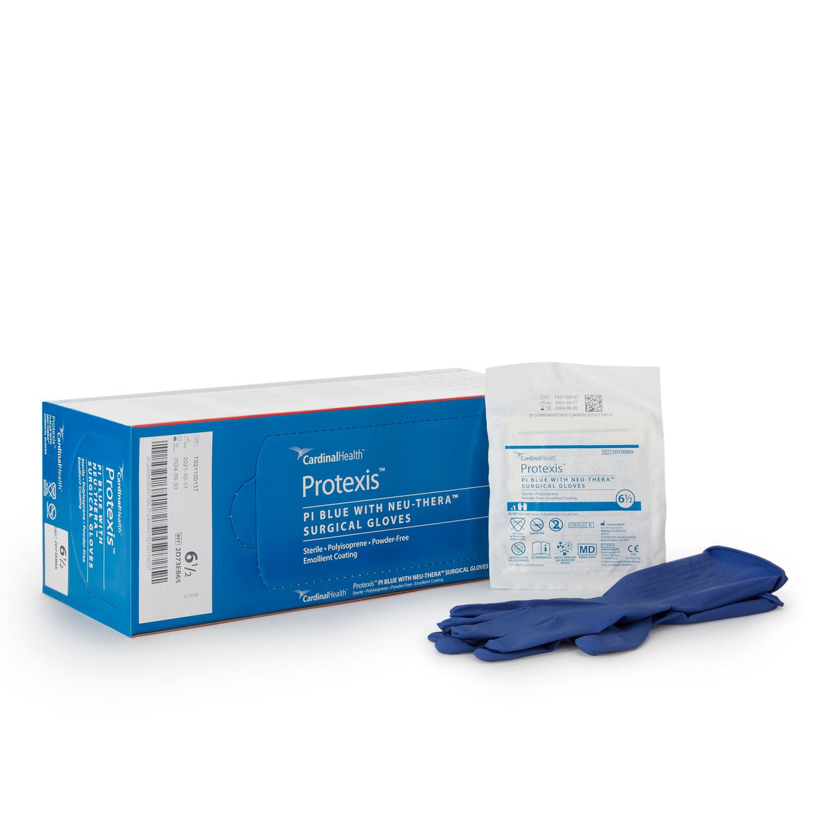 Surgical Glove ESTEEM Blue with Neu-Thera Size 6.5 Sterile Polyisoprene Standard Cuff Length Smooth Blue Not Chemo Approved Case