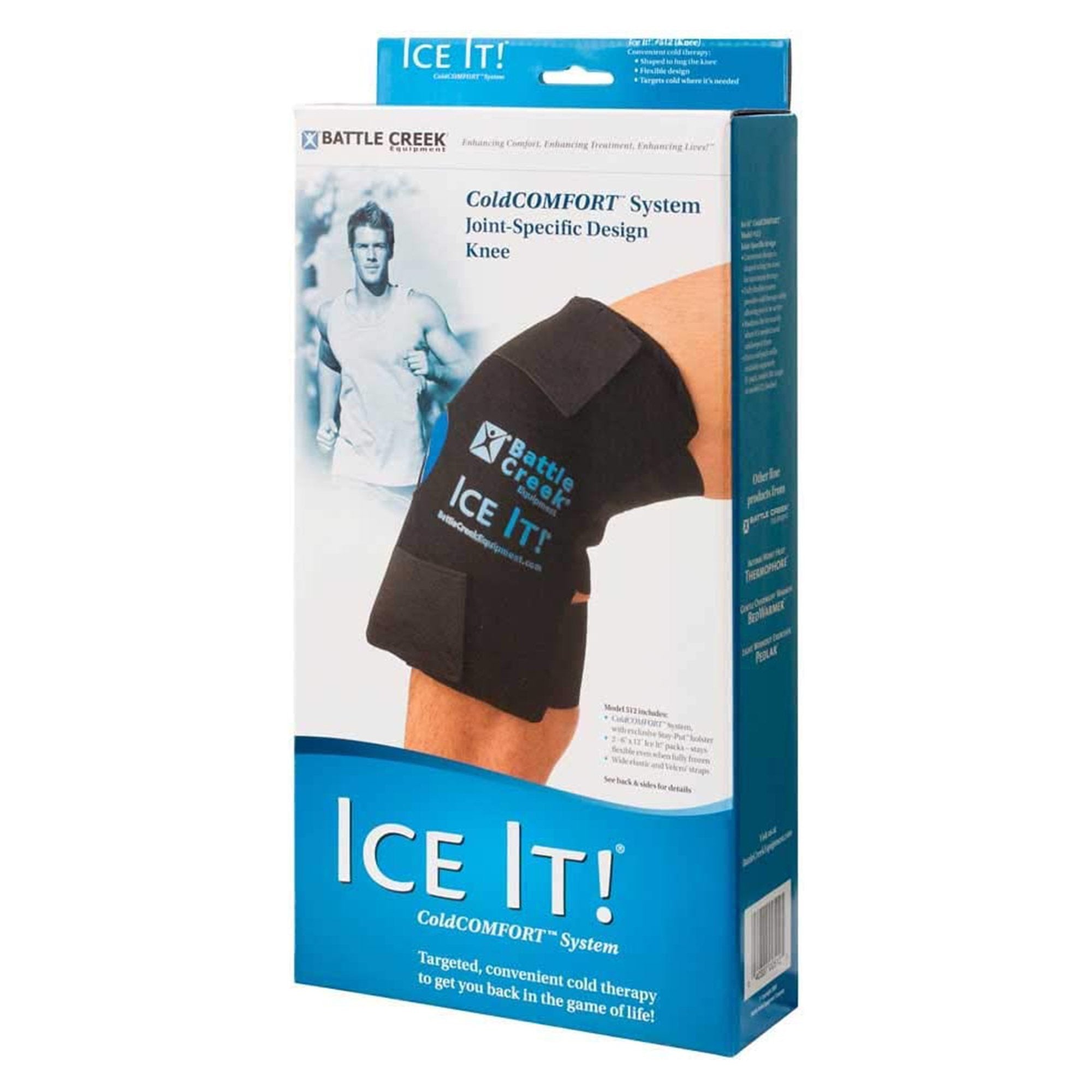 Cold Pack with Wrap Ice It! MaxCOMFORT System Knee 12 X 13 Inch Fabric / Foam / Vinyl / Gel Reusable