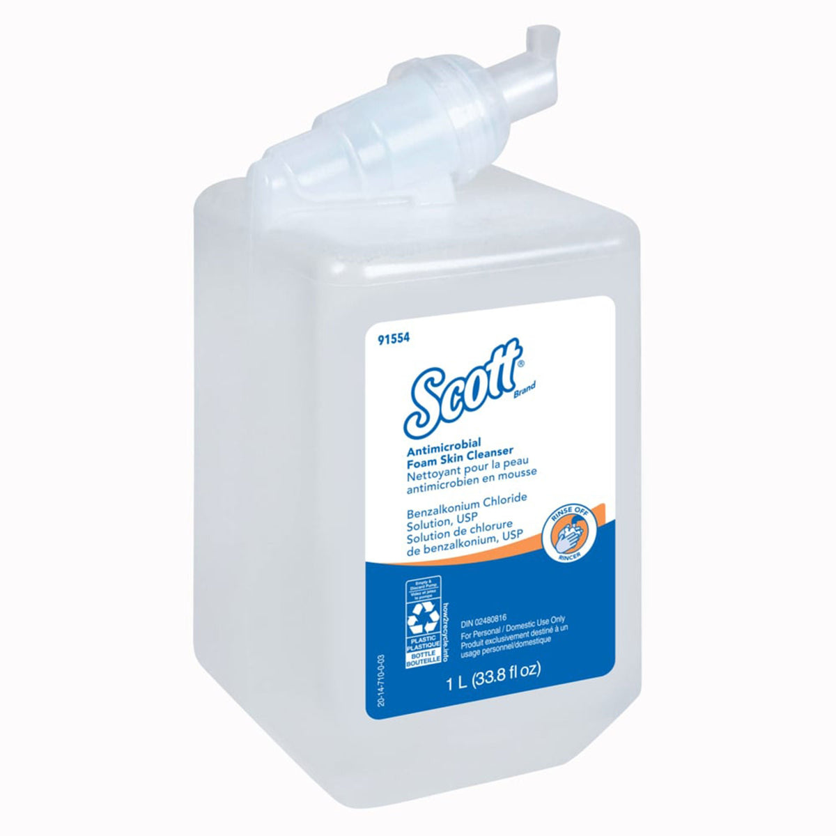 Antimicrobial Soap Scott® Control™ Foaming 1,000 mL Dispenser Refill Bottle Unscented, Packaging Type- Each Default Title