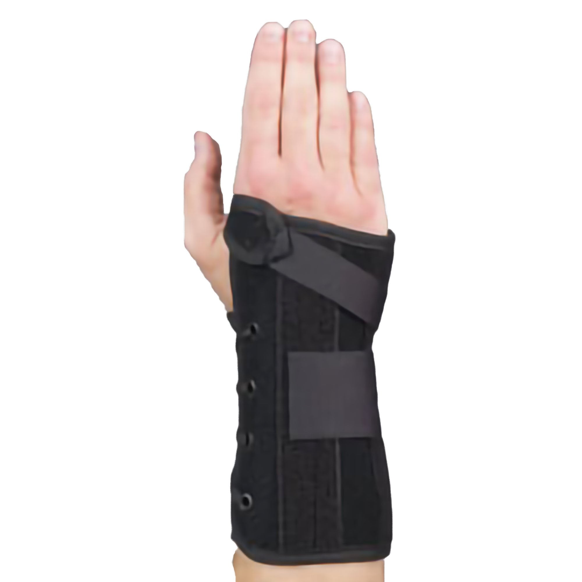 Wrist Brace Wrist Lacer Aluminum / Felt / Suede Right Hand Black Medium