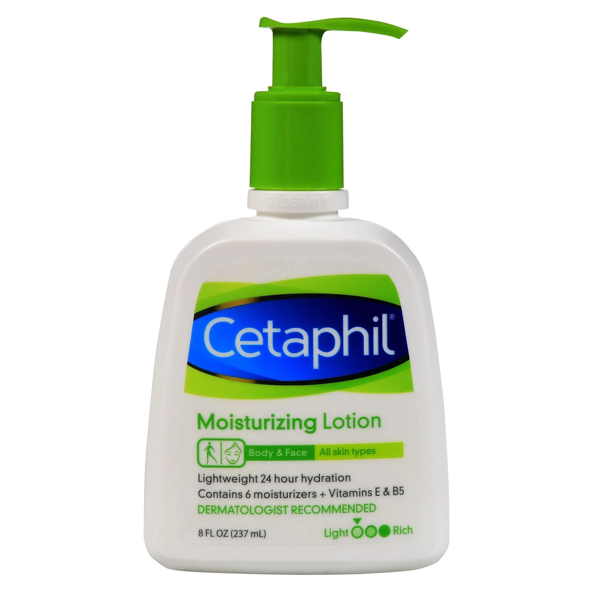 Hand and Body Moisturizer Cetaphil 8 oz. Bottle Unscented Lotion