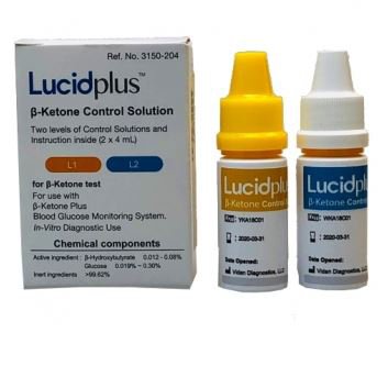 Blood Glucose Control Solution Lucidplus 2 X 4 mL Level 1 & 2