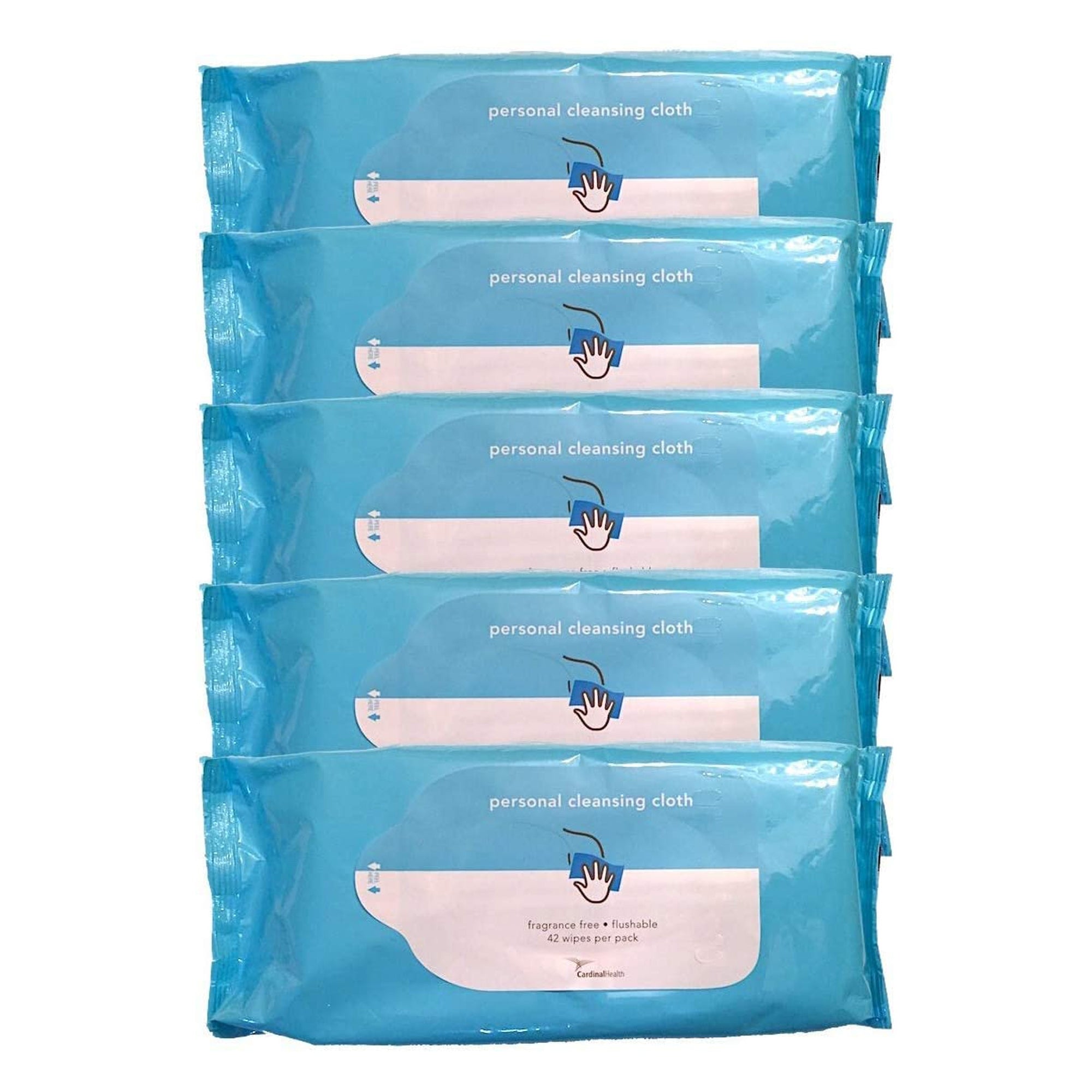 Personal Cleansing Wipe Cardinal Health Soft Pack Unscented 42 Count, Packaging Type- Case
