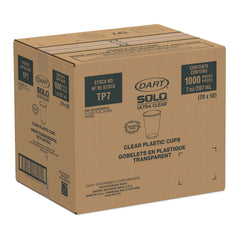 Drinking Cup Solo Ultra Clear 7 oz. Translucent Plastic Disposable, Packaging Type- Case