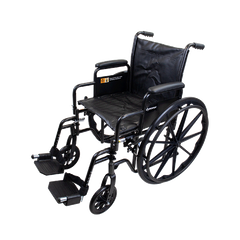 Dynarex DynaRide S2 Wheelchair with Detachable desk-length and Footrest ,8" Front 24" Back Wheels ,250 lbs Weight Capacity ,18" x 16" ,10222