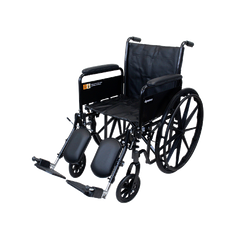 Dynarex DynaRide S2 Wheelchair with Footrest and Elevating Legrest ,Full and Desk Arm, 8" Front 24" Back Wheels