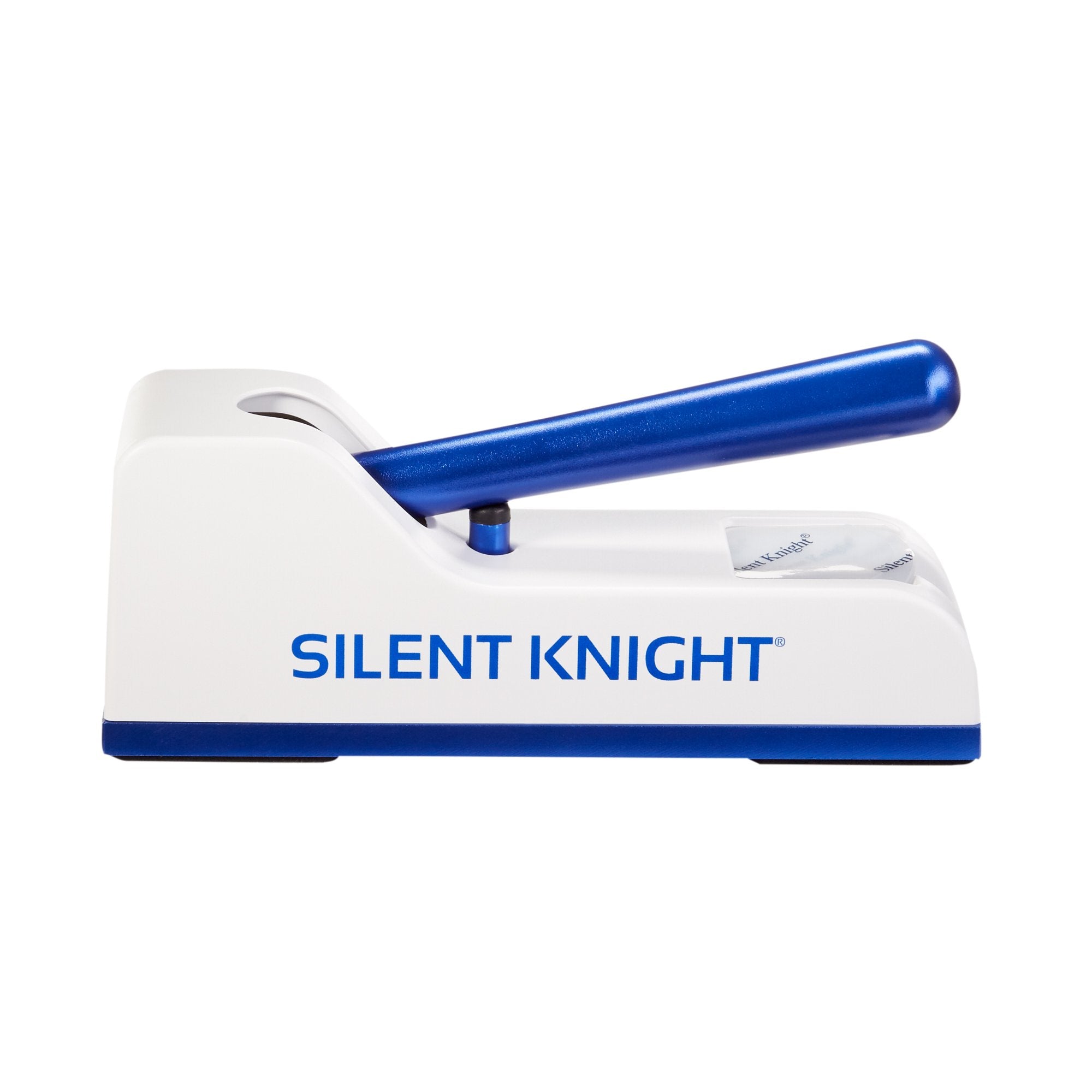 Pill Crusher Silent Knight Hand Operated Blue / White, Packaging Type- Each