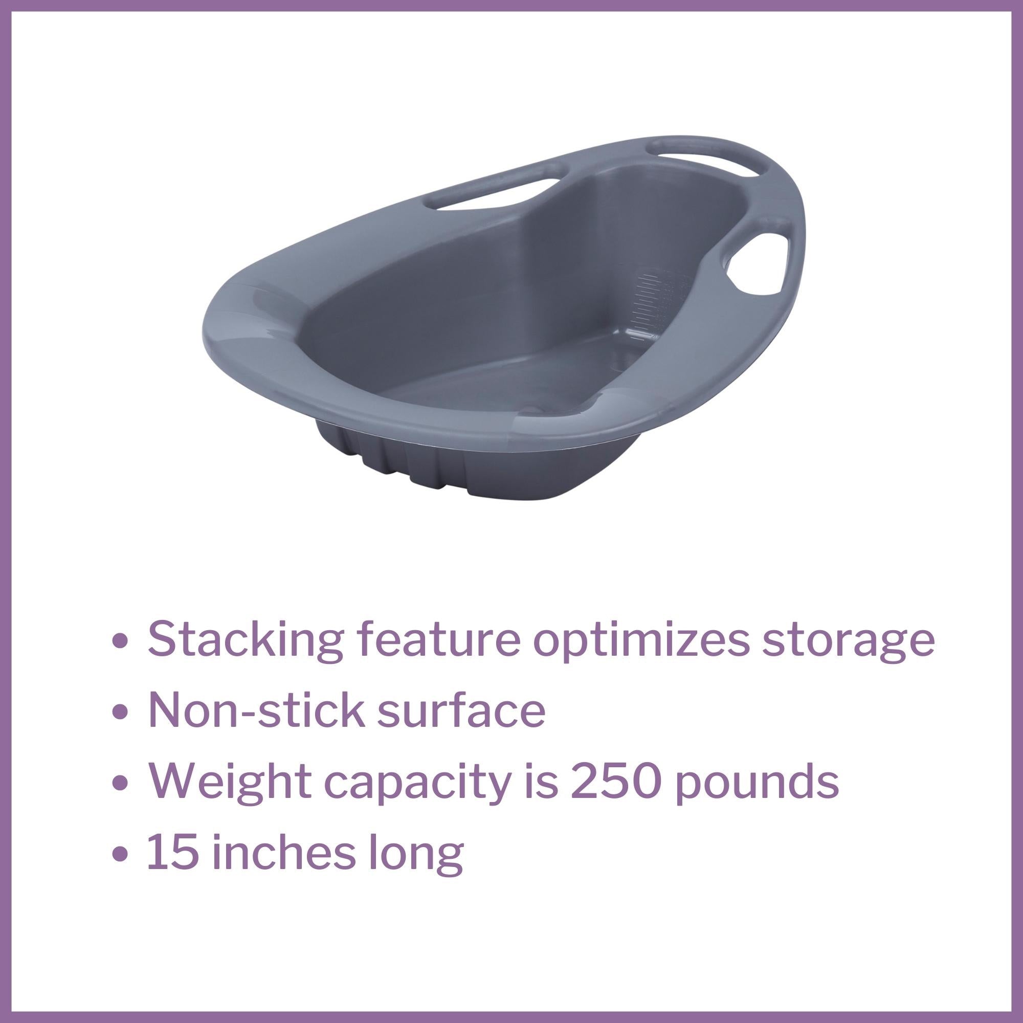 Stackable Bedpan McKesson Graphite 2 Quart / 1893 mL, Packaging Type- Each