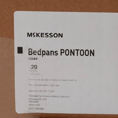 Pontoon Bedpan McKesson Graphite 2 Quart / 1893 mL, Packaging Type- Case
