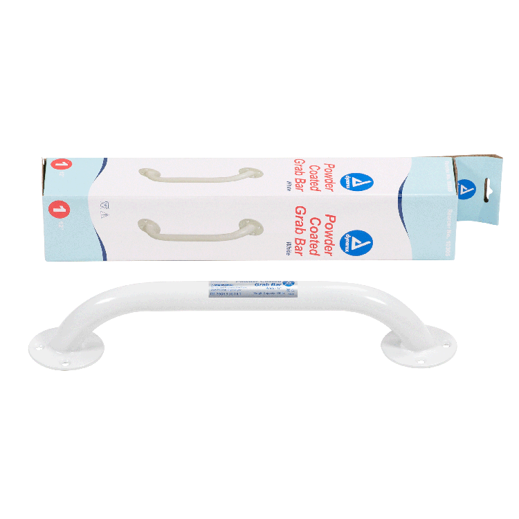 Dynarex Powder Coated Grab Bars - Durable, Non-Slip Safety Handrails for Bathroom & Home Use - Enhance Stability & Support for Seniors & Disabled Individuals.