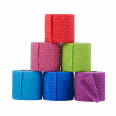 Cohesive Bandage McKesson 2 Inch X 5 Yard Self-adherent Closure Purple / Pink / Green / Light Blue / Royal Blue / Red NonSterile Standard Compression, Packaging Type- Case
