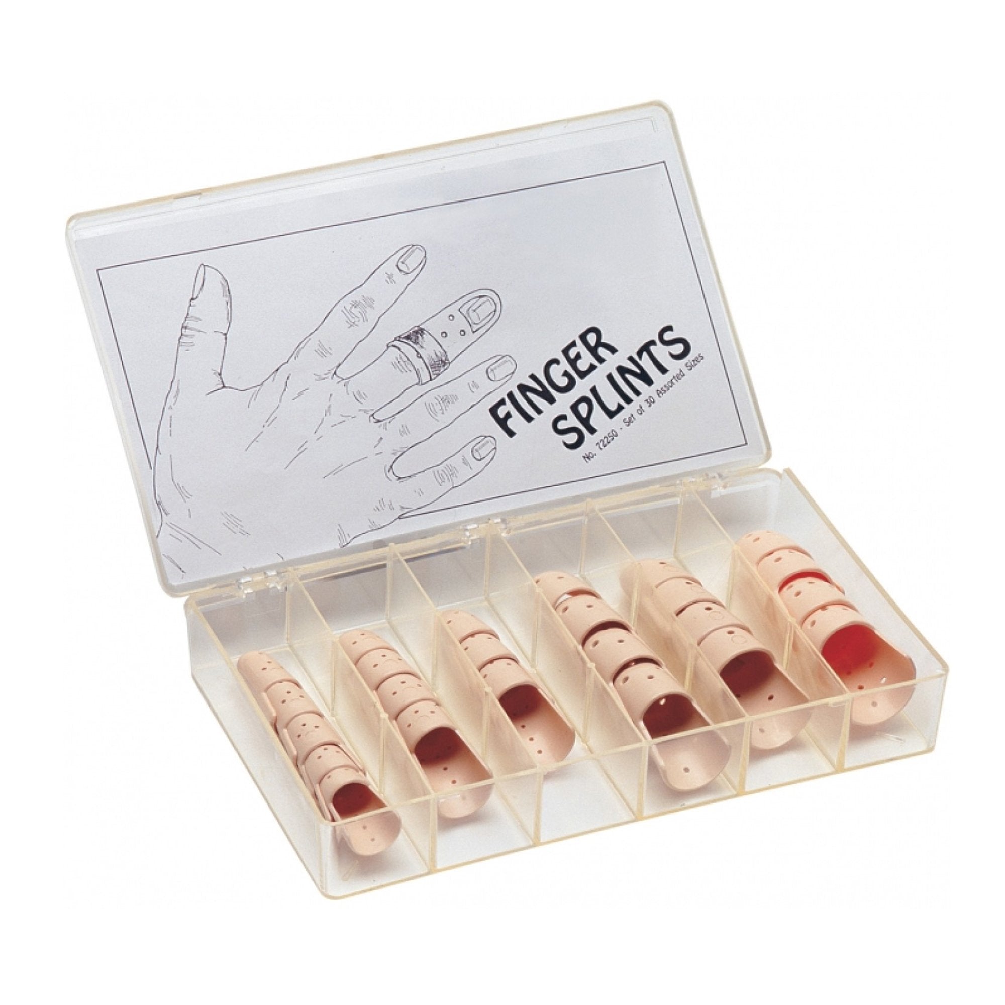 Finger Splint Kit Plastalume Stax 30 Assorted Sizes Without Fastening Left or Right Hand Beige, Packaging Type- Each