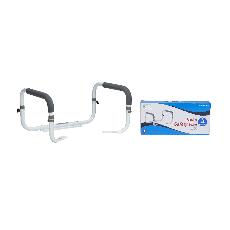 Bathroom safety rail with stand