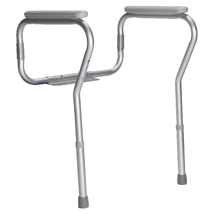 Dynarex Adjustable Height Toilet Safety Rail - Enhance bathroom safety with this sturdy, height-adjustable rail for added support and stability. Perfect for seniors!