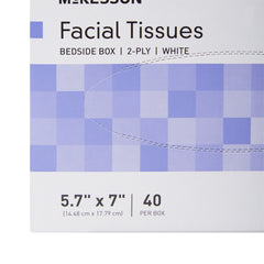 McKesson Facial Tissue White 5-7/10 X 7 Inch 40 Count, Packaging Type- Case