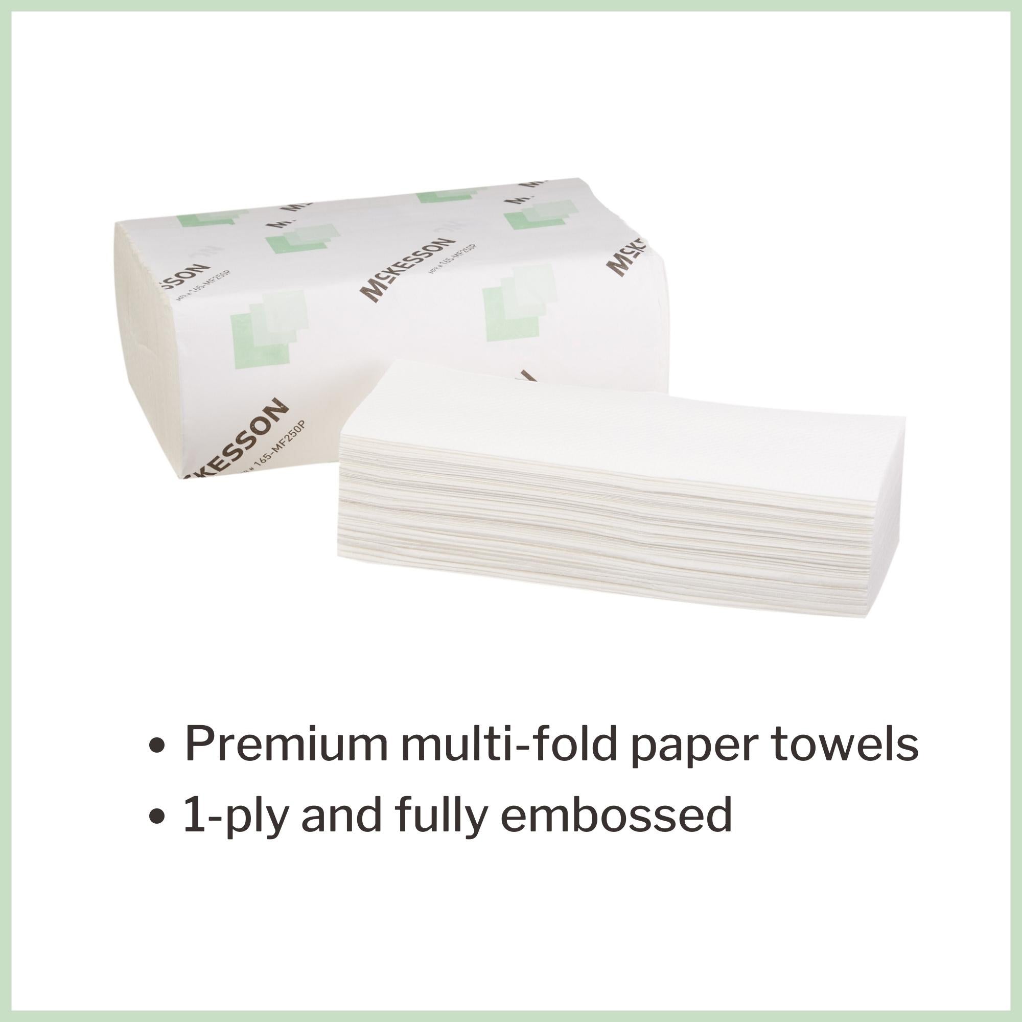McKesson white folded paper hand towels