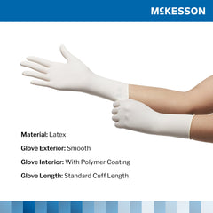 Surgical Glove McKesson Perry Size 6.5 Sterile Latex Standard Cuff Length Smooth Cream Not Chemo Approved | 4Box/Case