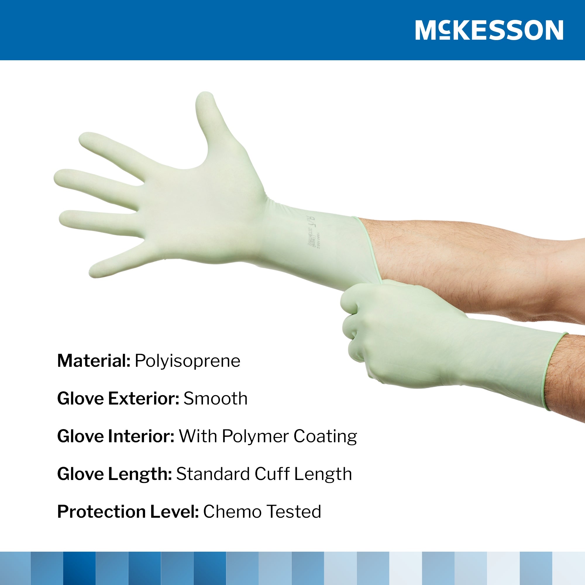 Surgical Glove McKesson Perry Performance Plus Size 7 Sterile Polyisoprene Standard Cuff Length Smooth Green Chemo Tested | 4Box/Case
