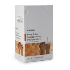 Surgical Glove McKesson Perry Size 7 Sterile Latex Standard Cuff Length Smooth Brown Not Chemo Approved | 4Box/Case