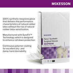 Surgical Glove McKesson Perry Synthetic Surgical Gloves Size 5.5 Sterile Polychloroprene Standard Cuff Length Smooth Cream Chemo Tested,Packaging Type- Box