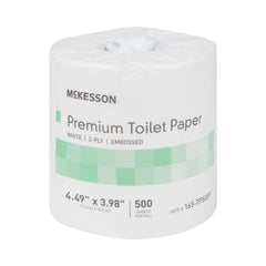 Toilet Tissue McKesson Premium White 2-Ply Standard Size Cored Roll 500 Sheets 4 X 4-1/2 Inch, Packaging Type- Case