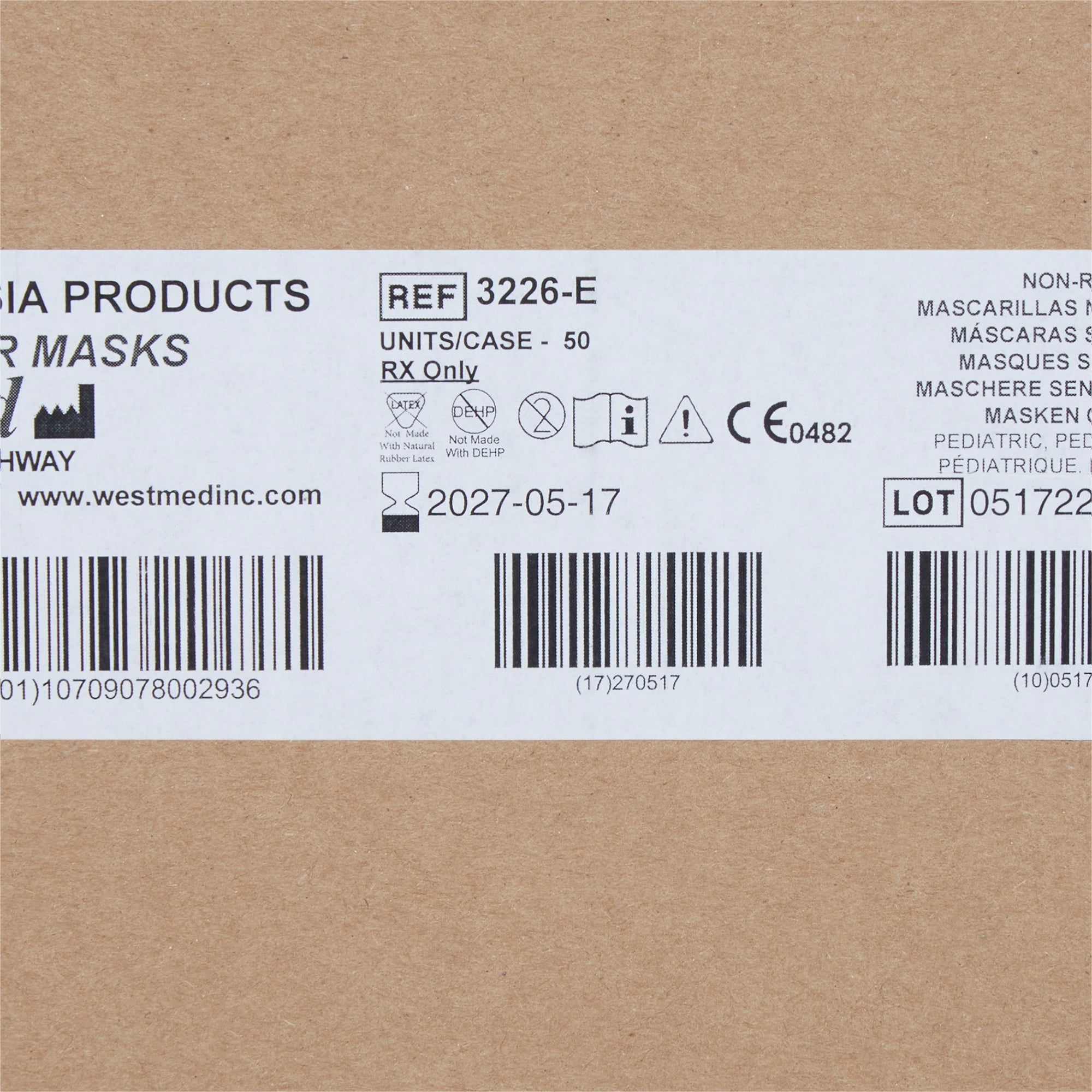 NonRebreather Oxygen Mask McKesson Elongated Style Pediatric Adjustable Head Strap, Packaging Type- Case