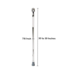 Offset Cane McKesson Aluminum 30 to 39 Inch Height Silver, Packaging Type- Case