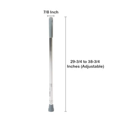 Round Handle Cane McKesson Aluminum 29-3/4 to 38-3/4 Inch Height Chrome, Packaging Type- Case
