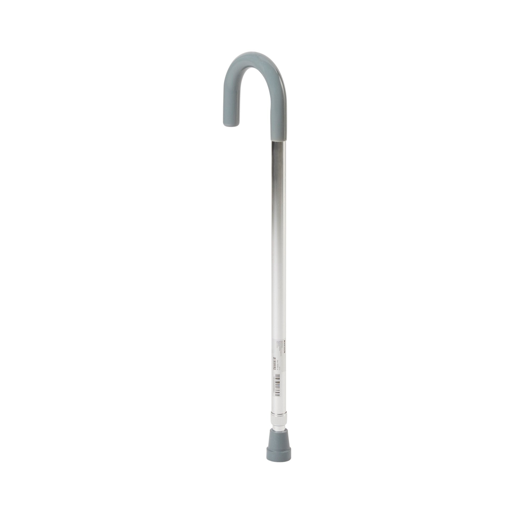 Round Handle Cane McKesson Aluminum 29-3/4 to 38-3/4 Inch Height Chrome, Packaging Type- Case