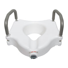Raised Toilet Seat McKesson 5 Inch Height White 300 lbs. Weight Capacity