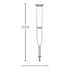 McKesson Underarm Crutches Tall Adult 5ft10in-6ft6in