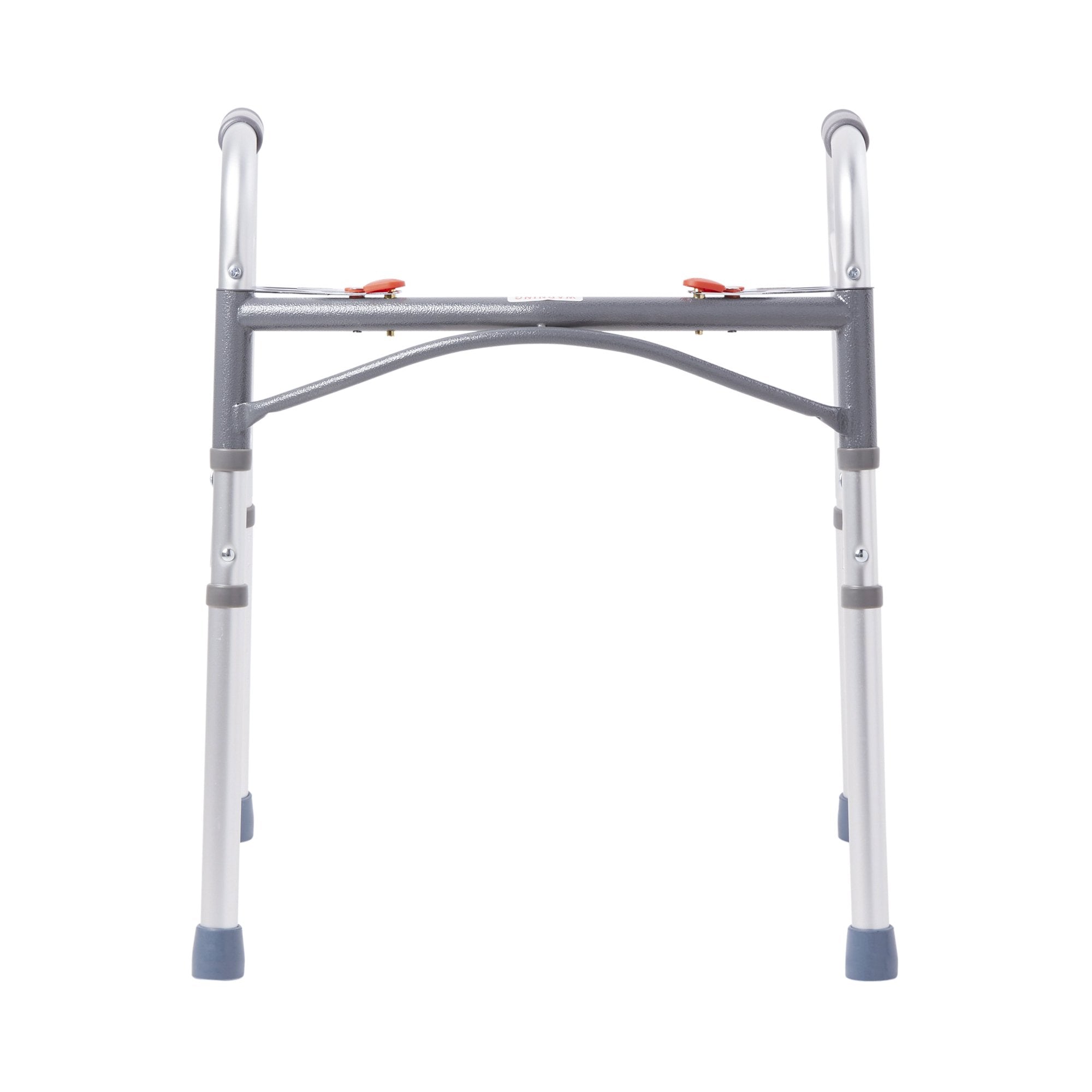 Dual Release Folding Walker Adjustable Height McKesson Aluminum Frame 350 lbs. Weight Capacity 25 to 32 Inch Height, Packaging Type- Case