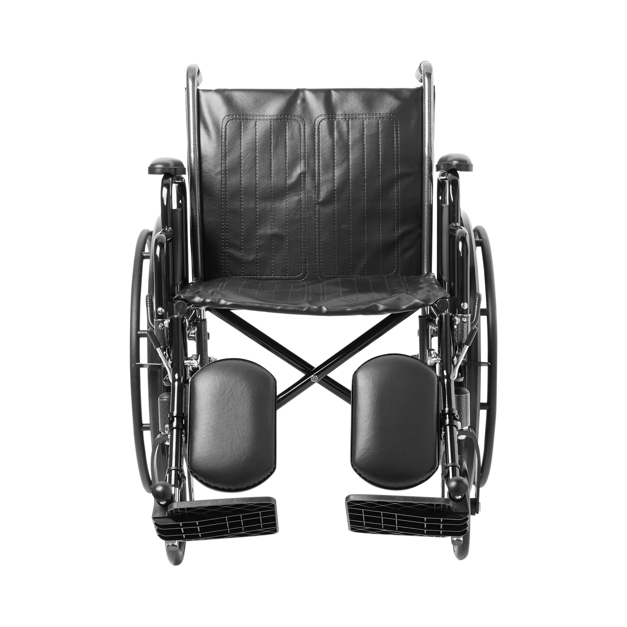 Wheelchair McKesson Dual Axle Desk Length Arm Swing-Away Elevating Legrest Black Upholstery 20 Inch Seat Width Adult 350 lbs. Weight Capacity, Packaging Type- Each
