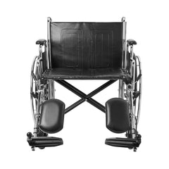 Bariatric Wheelchair McKesson Dual Axle Desk Length Arm Swing-Away Elevating Legrest Black Upholstery 24 Inch Seat Width Adult 450 lbs. Weight Capacity, Packaging Type- Each