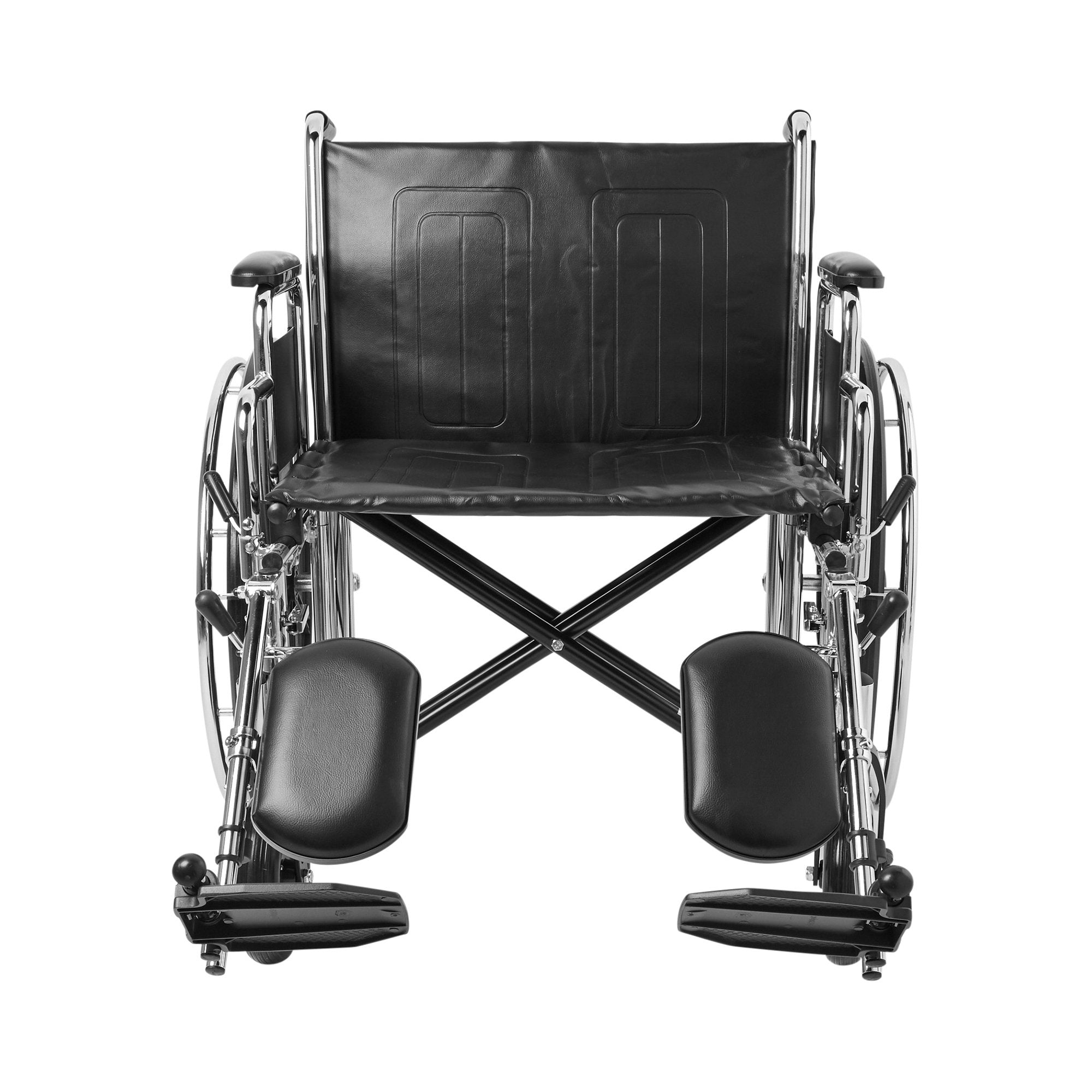 Bariatric Wheelchair McKesson Dual Axle Desk Length Arm Swing-Away Footrest Black Upholstery 24 Inch Seat Width Adult 450 lbs. Weight Capacity, Packaging Type- Each