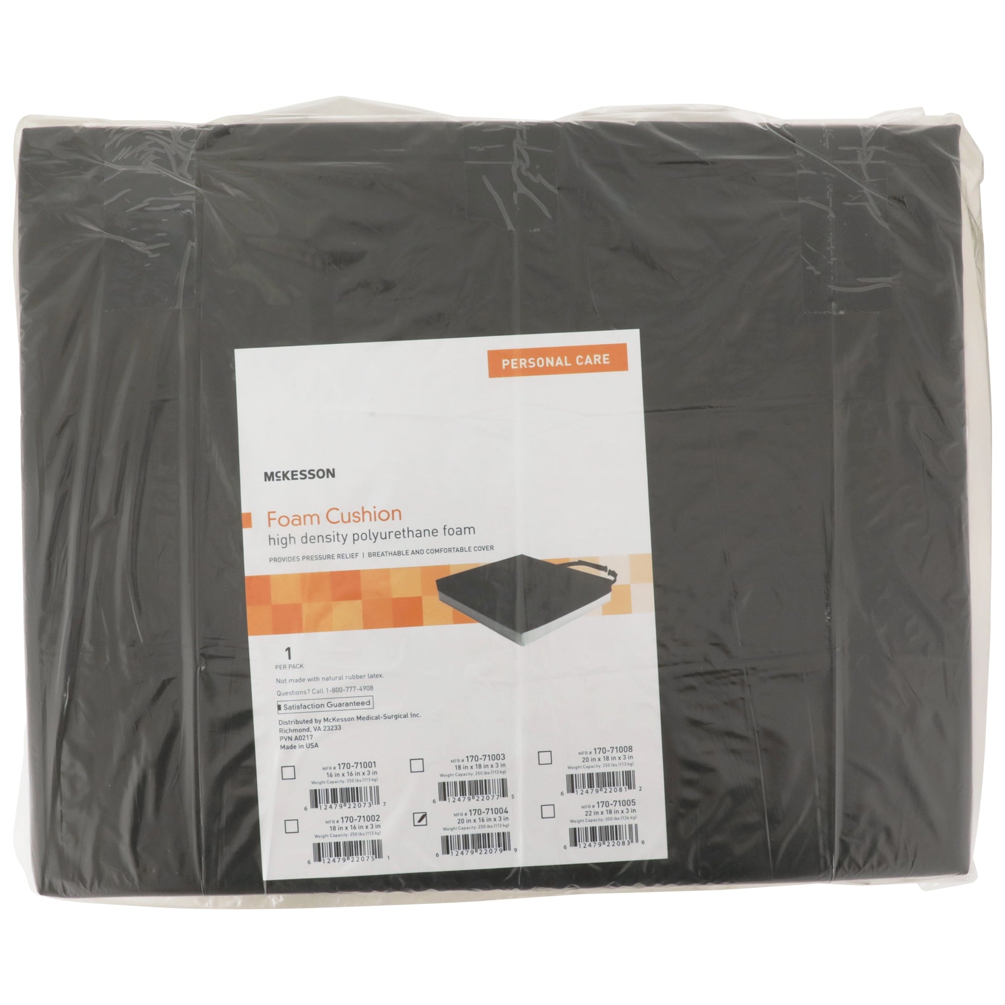 Seat Cushion McKesson 20 W X 16 L X 3 D Inch Foam