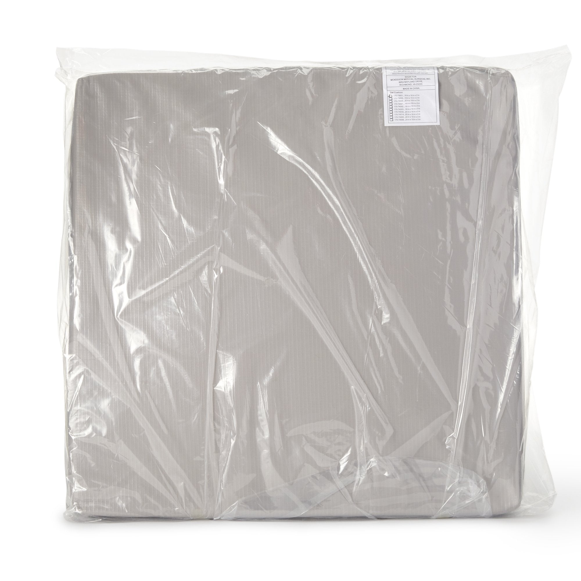 Seat Cushion McKesson 16 W X 16 L X 2 D Inch Foam / Gel, Packaging Type- Case